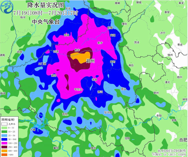 河南暴雨图